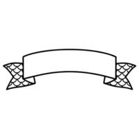Mermaid banner coloring page vector