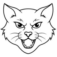 Aggressive Feline Design vector