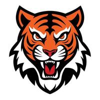 Roaring Tiger Head Icon vector