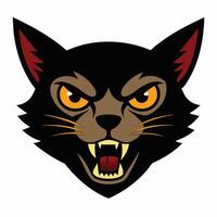 Fierce Cat Head Logo vector