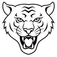 Savage Tiger Face Graphic vector