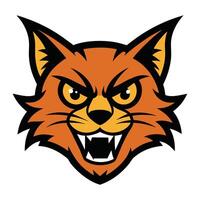 Intense Cat Mascot Design vector