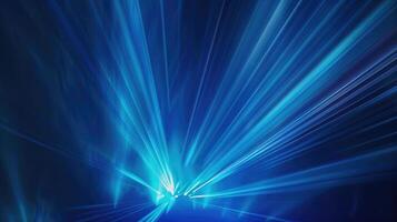 Blue light rays on dark blue background abstract glowing gradient banner backdrop design photo