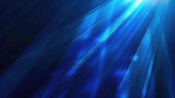Blue light rays on dark blue background abstract glowing gradient banner backdrop design photo