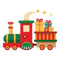 Train Carrying Christmas Cheer vector