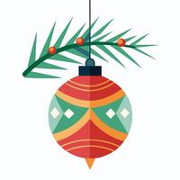 Festive Christmas Ornaments Display vector
