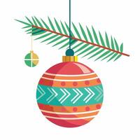 White Background with Festive Ornaments vector