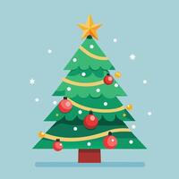 Stunning Christmas Tree on White vector