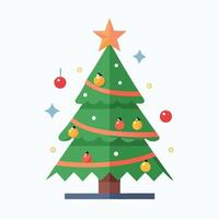 Lovely Christmas Tree View vector