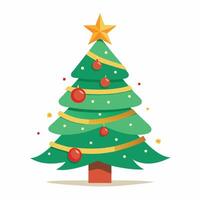 Christmas Tree in White Glow vector
