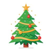 Bright Christmas Tree Delight vector