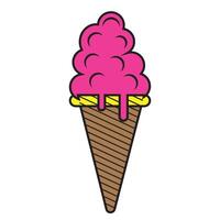 Ice cream design with white background vector