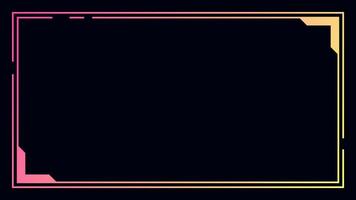 Landscape frame for media player interface. Online stream futuristic technology style. vector