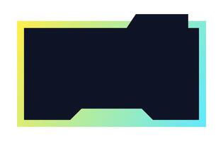 Landscape frame for media player interface. Online stream futuristic technology style. vector