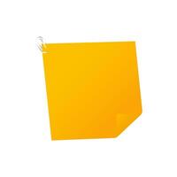 Empty note paper illustration. Blank sheet label design. vector