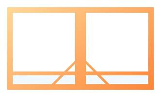 Landscape frame for media player interface. Online stream futuristic technology style. vector