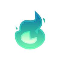 Simple flame icons in flat style. Cartoon campfire. vector