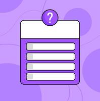 Quiz banner template. Question mark copy space background. vector