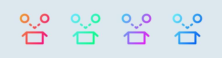Item line icon in gradient colors. Package signs illustration. vector