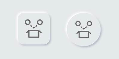Item line icon in neomorphic design style. Package signs illustration. vector