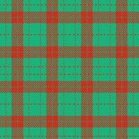 Christmas Theme, green red of tartan style in seamless pattern. vector