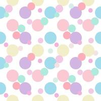 Double Polka dot of colorful in seamless pattern. vector