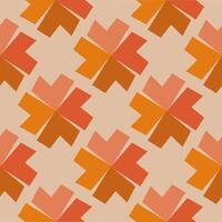 Flower clover of heart shape. Seamless pattern. vector