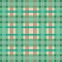 Green pastel color of horizontal and vertical tartan. Seamless pattern. vector