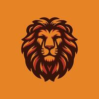 Free Design of lion head logo with simple style vector