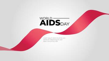 World aids day background with ribbon illustration vector