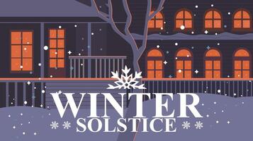 Winter solstice is a time to celebrate the longest night of the year vector