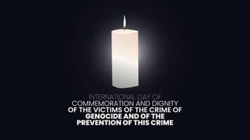 International day of commemoration and dignity of victims of the crimes of this crime vector