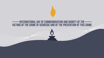 International day of commemoration and unity of the victims of the genocide of the people of the east vector