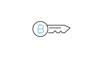 cryptocurrency investment icon animation. transparent background video