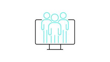 collaboration icon animation. transparent background video