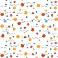 Abstract pattern with Christmas balls and lines vector