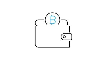 cryptocurrency investment icon animation. transparent background video