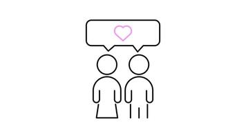 Mutual Understanding icon animation. transparent backgroundv video