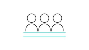 cooperation icon animation. transparent background video