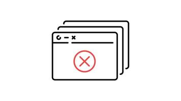 web page icon animation. transparent background video