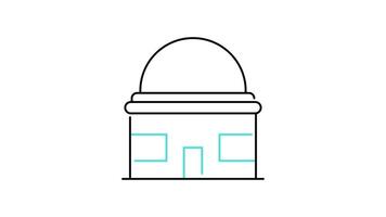 Building icon animation. transparent background video