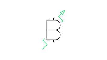 cryptocurrency investment icon animation. transparent background video