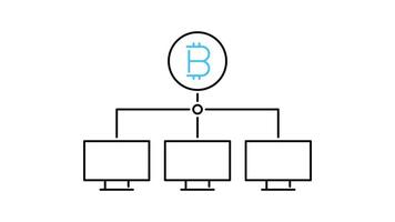 cryptocurrency icon animation. transparent background video