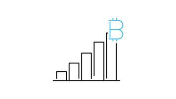 bitcoin icon animation. transparent background video