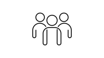 community icon animation. transparent background video
