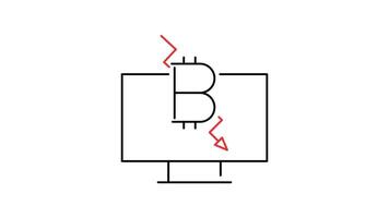 cryptocurrency investment icon animation. transparent background video