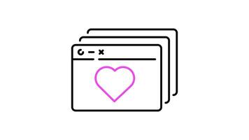 search behavior icon animation. transparent background video