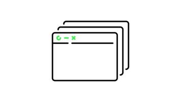 web page icon animation. transparent background video