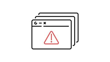 web page icon animation. transparent background video