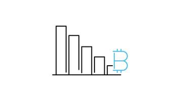 bitcoin icon animation. transparent background video